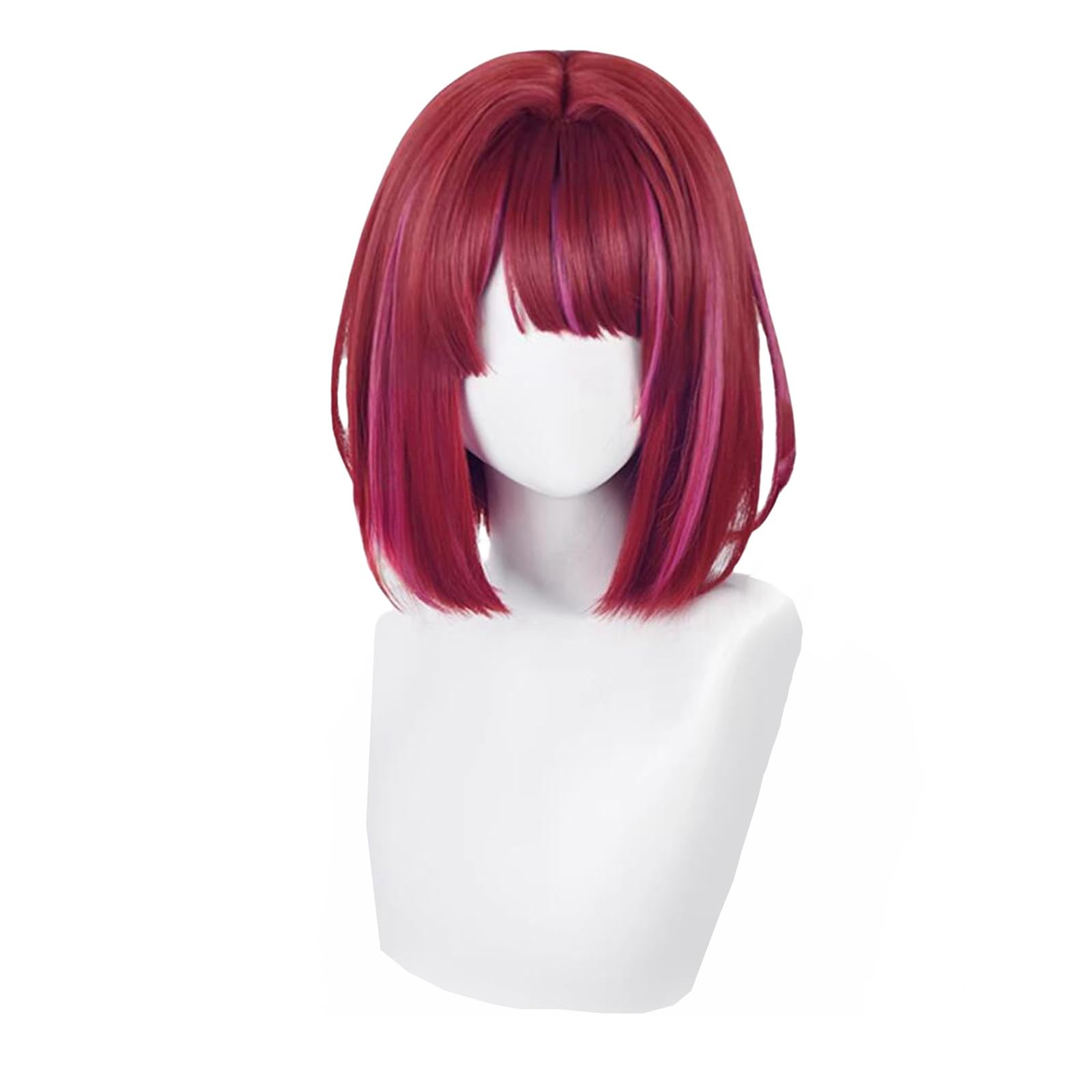 Amazon.co.jp: LAOBAO コスプレ ウィッグ 有馬かな 重曹ちゃん ボブ 赤